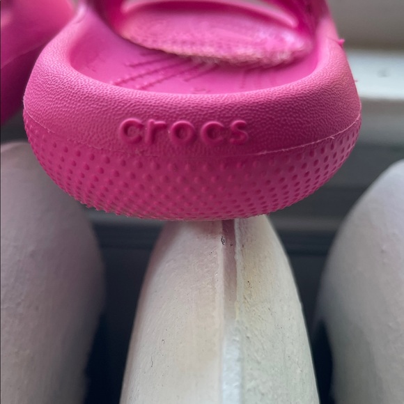CROCS Kids Bright Pink size 11 Slides - Picture 3 of 9